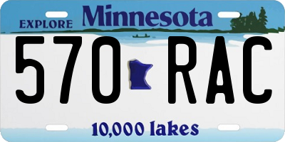 MN license plate 570RAC