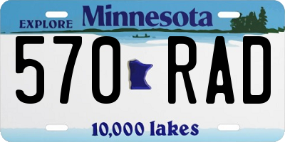 MN license plate 570RAD