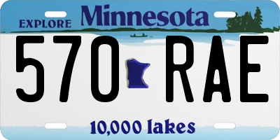 MN license plate 570RAE