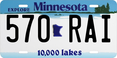 MN license plate 570RAI
