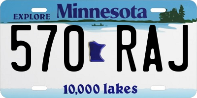 MN license plate 570RAJ