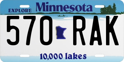 MN license plate 570RAK