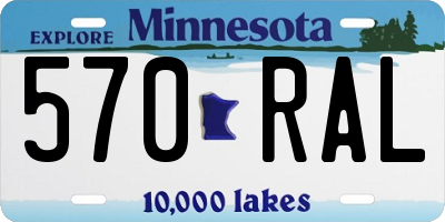 MN license plate 570RAL