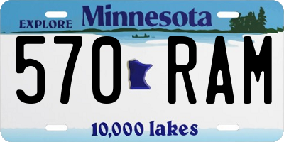 MN license plate 570RAM