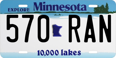 MN license plate 570RAN