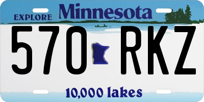 MN license plate 570RKZ