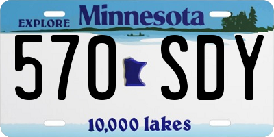 MN license plate 570SDY