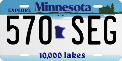 MN license plate 570SEG