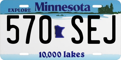 MN license plate 570SEJ