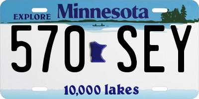 MN license plate 570SEY