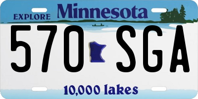 MN license plate 570SGA