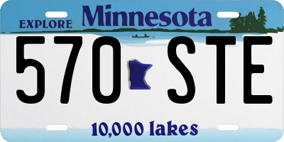 MN license plate 570STE