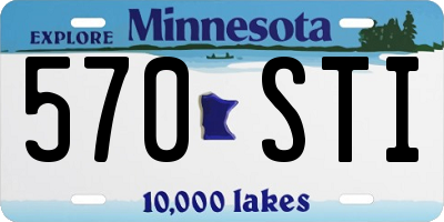 MN license plate 570STI