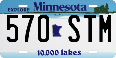 MN license plate 570STM