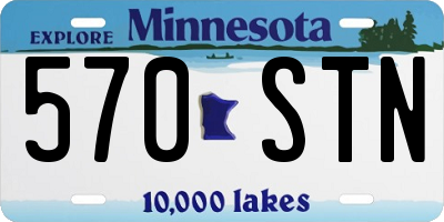 MN license plate 570STN
