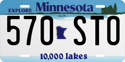 MN license plate 570STO