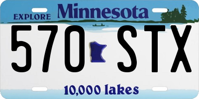 MN license plate 570STX