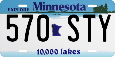 MN license plate 570STY