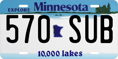 MN license plate 570SUB