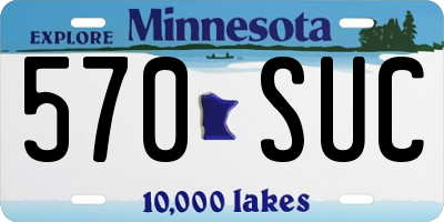MN license plate 570SUC