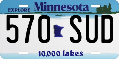 MN license plate 570SUD