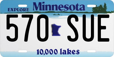 MN license plate 570SUE