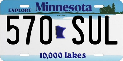 MN license plate 570SUL