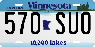 MN license plate 570SUO