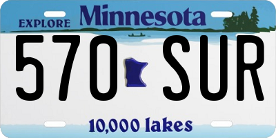 MN license plate 570SUR
