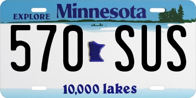 MN license plate 570SUS