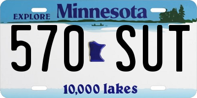 MN license plate 570SUT