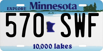 MN license plate 570SWF