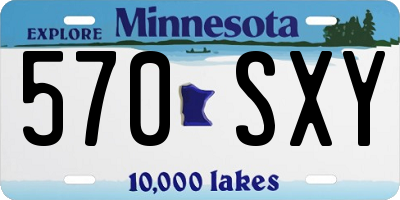 MN license plate 570SXY