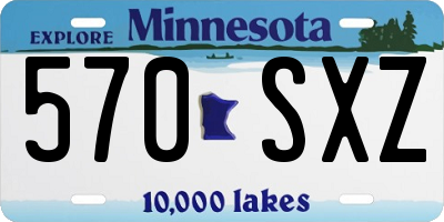 MN license plate 570SXZ