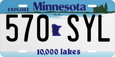MN license plate 570SYL