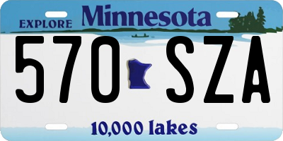 MN license plate 570SZA