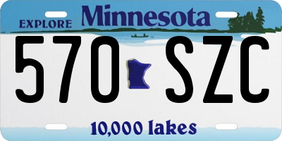 MN license plate 570SZC