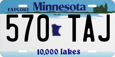 MN license plate 570TAJ