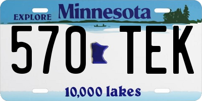 MN license plate 570TEK