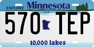 MN license plate 570TEP