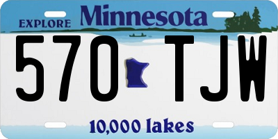 MN license plate 570TJW