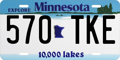 MN license plate 570TKE