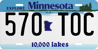 MN license plate 570TOC