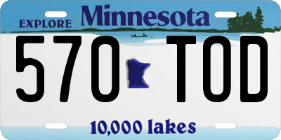 MN license plate 570TOD