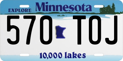 MN license plate 570TOJ