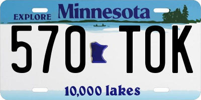 MN license plate 570TOK