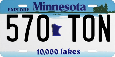MN license plate 570TON