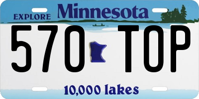 MN license plate 570TOP