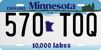 MN license plate 570TOQ
