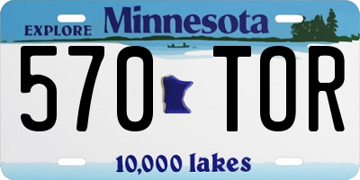 MN license plate 570TOR